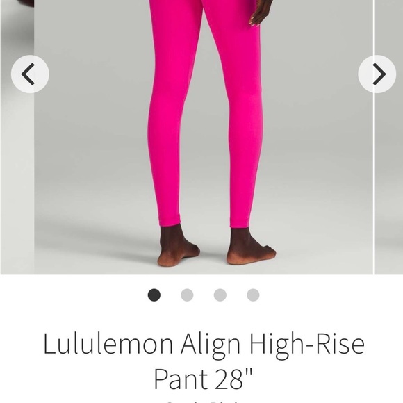 Lululemon High Rise Sonic Pink Aligns - Picture 5 of 8